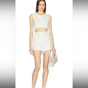 Alexis White Crop Top Elegant Design